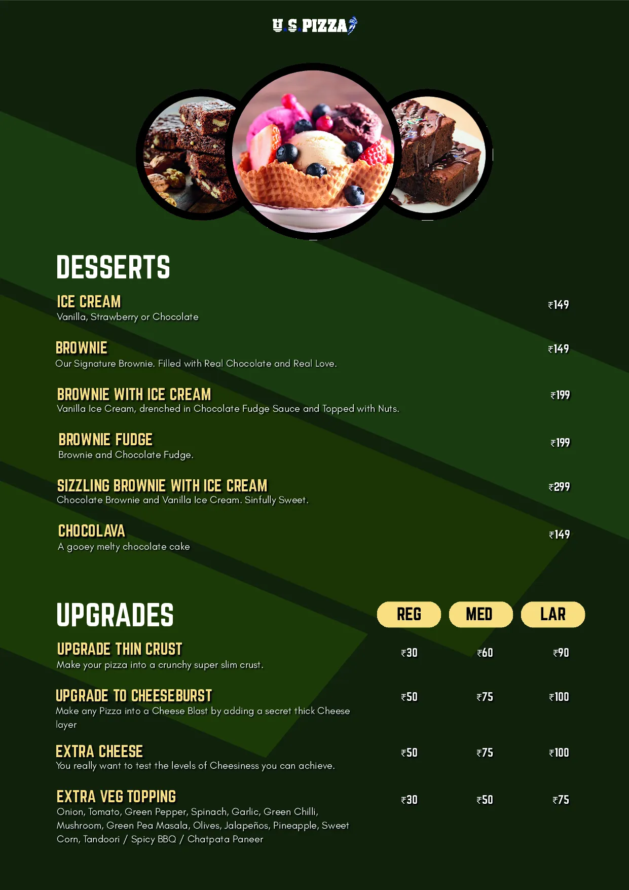 U.S.Pizza Monga City — Dine-in menu — page 14 of 16