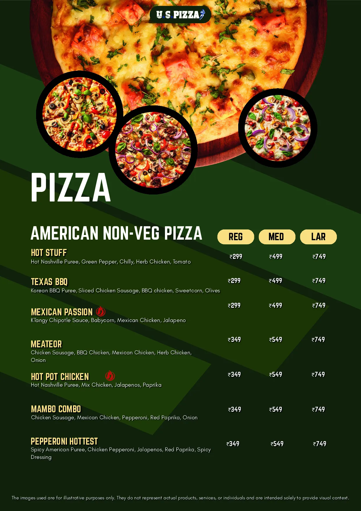 U.S.Pizza Monga City — Dine-in menu — page 3 of 16