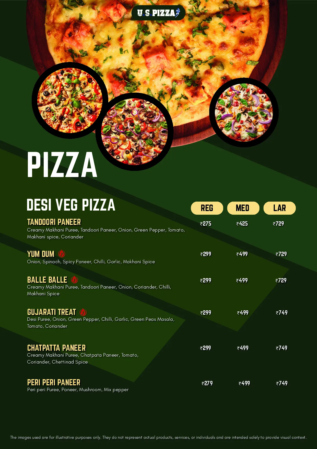 U.S.Pizza Monga City — Dine-in menu — page 4 of 16