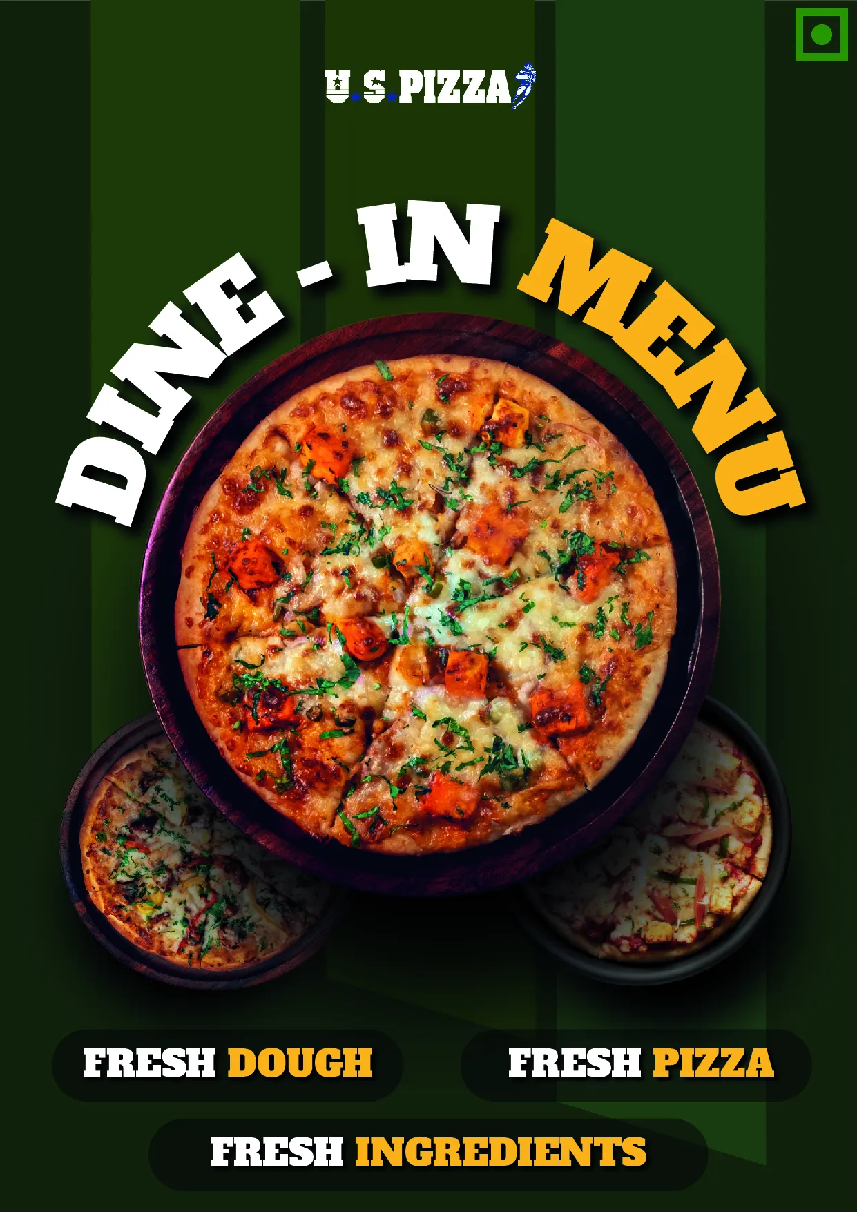 U.S.Pizza Mandvi — Dine-in menu — page 1 of 12
