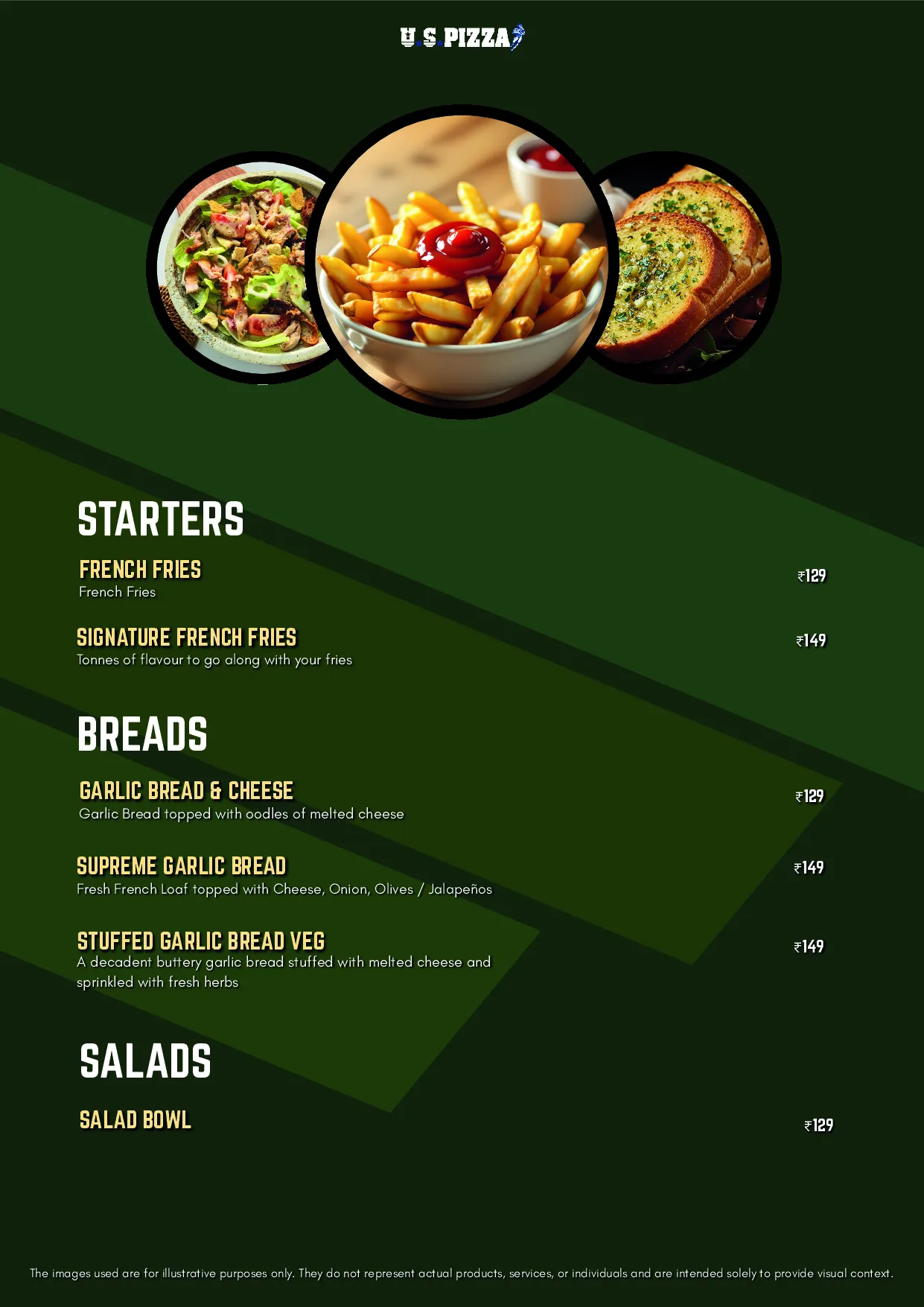 U.S.Pizza Mandvi — Dine-in menu — page 5 of 12