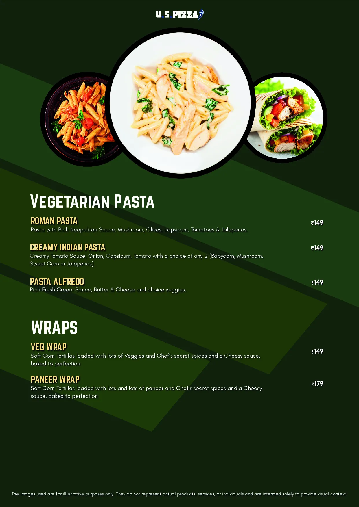 U.S.Pizza Mandvi — Dine-in menu — page 6 of 12