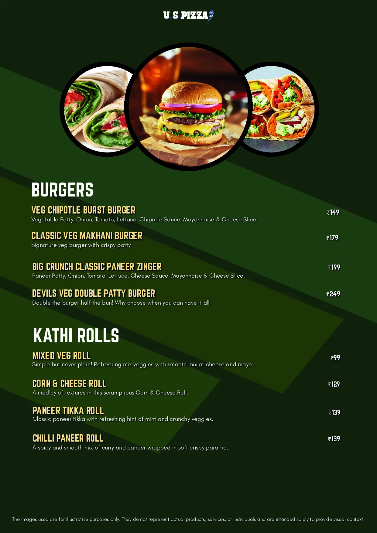 U.S.Pizza Mandvi — Dine-in menu — page 7 of 12