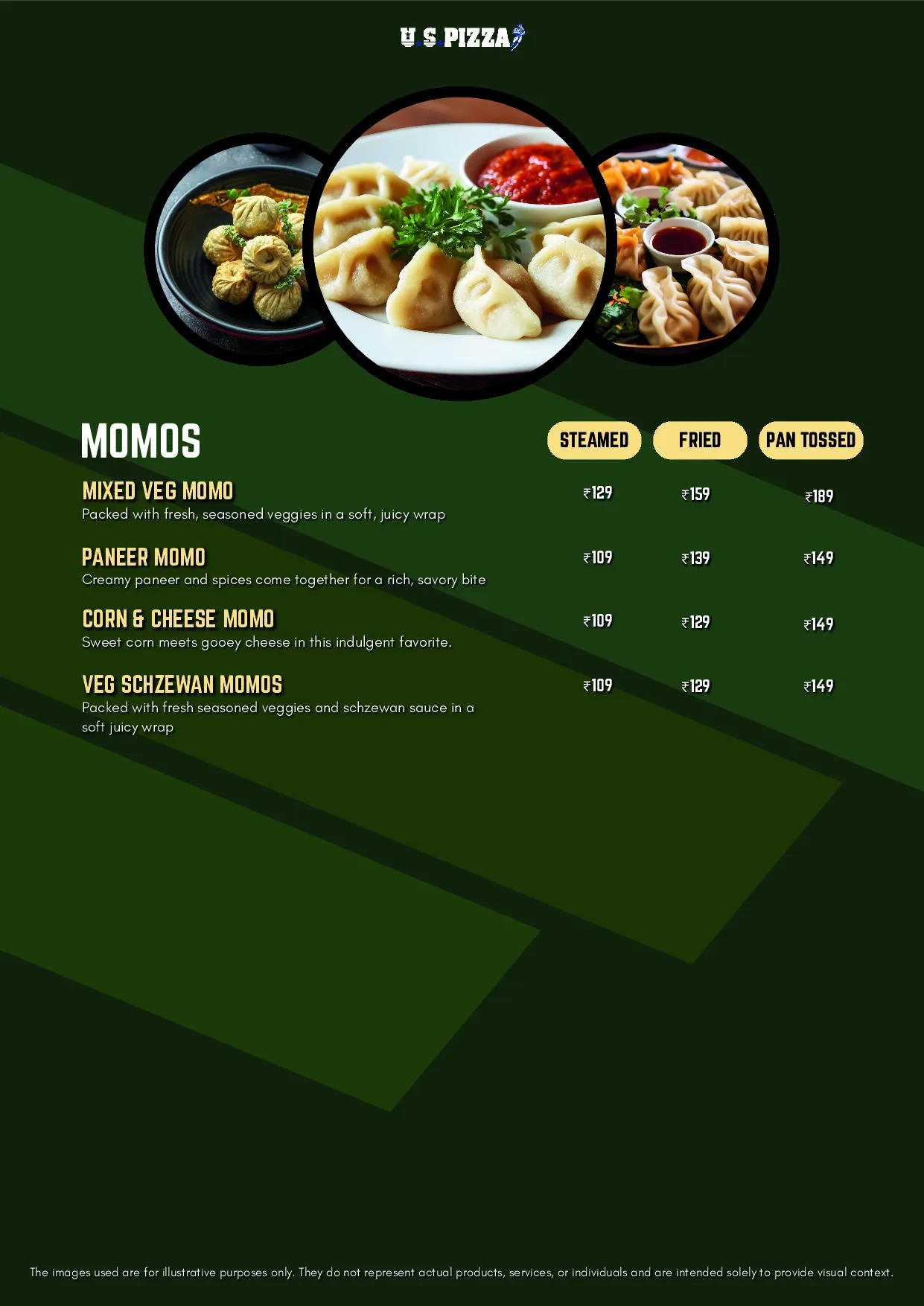 U.S.Pizza Mandvi — Dine-in menu — page 8 of 12